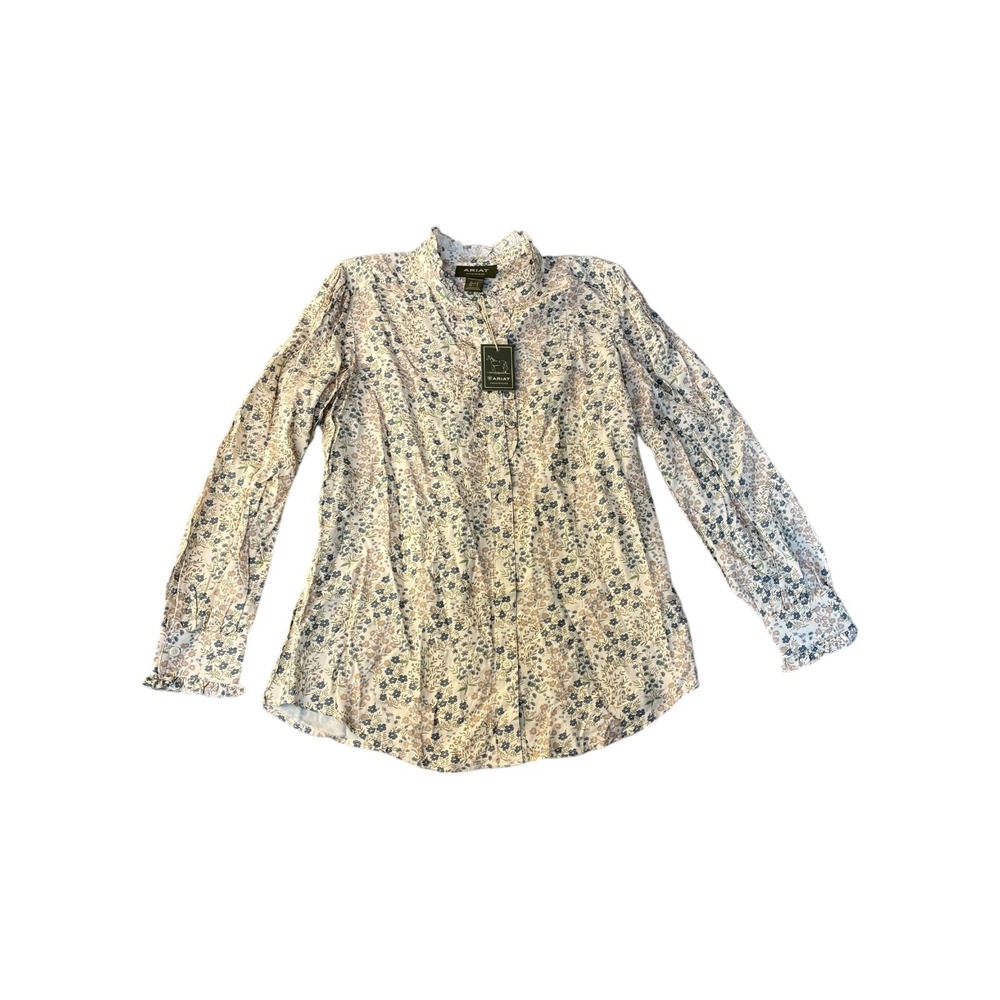 NWT Ariat Countryside Womens Size L Floral Print Long Sleeve Button Up Shirt Top